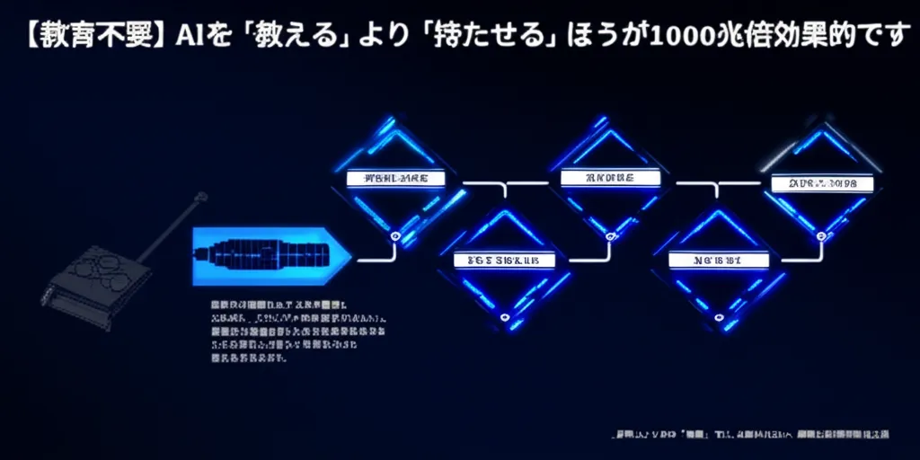 AIの教育方法についての情報を示す図で、効果的なアプローチを解説しています。