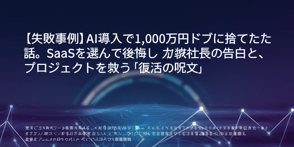 AI導入の失敗事例についての告白とプロジェクト復活のための方法を紹介する内容。